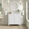 James Martin Vanities 36'' Single Vanity, Bright White w/ 3 CM White Zeus Quartz Top 424-V36-BW-3WZ - alternate 2
